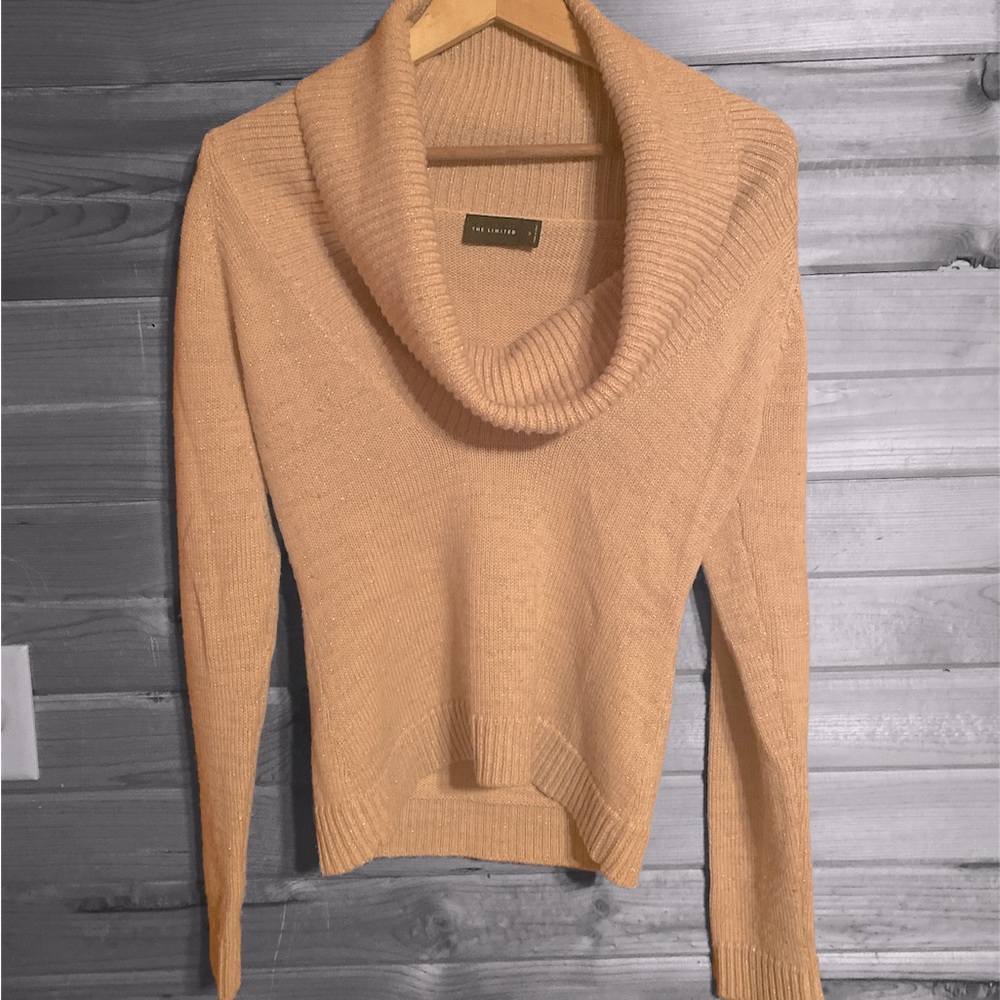 The Limited Light Pink Cowl Wool Women’s Sweater
